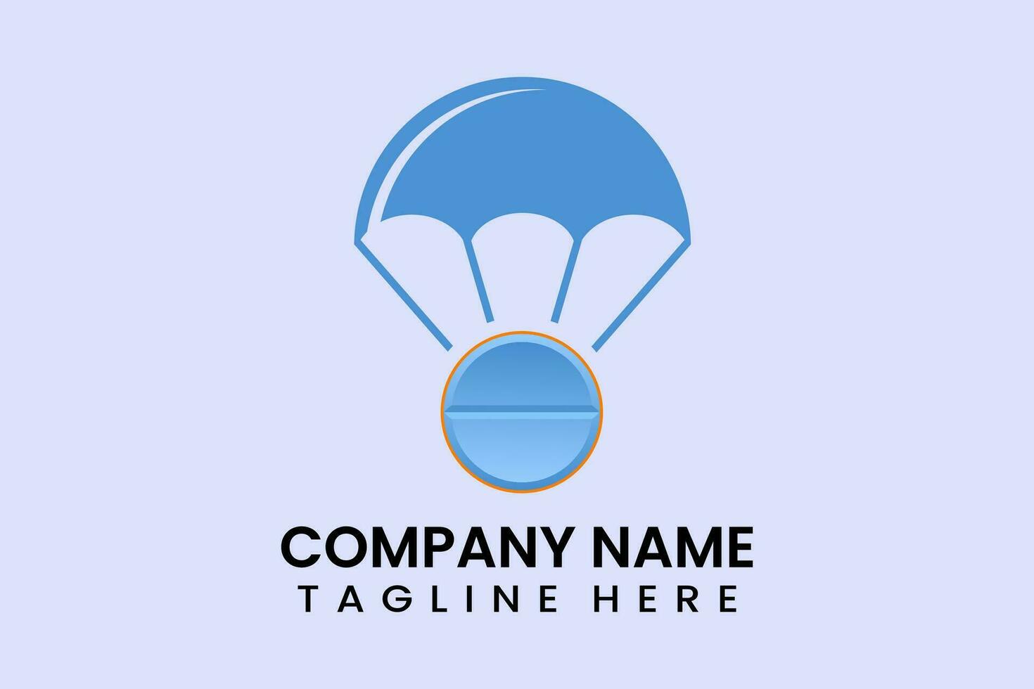 Flat vector parachute medicine logo modern style