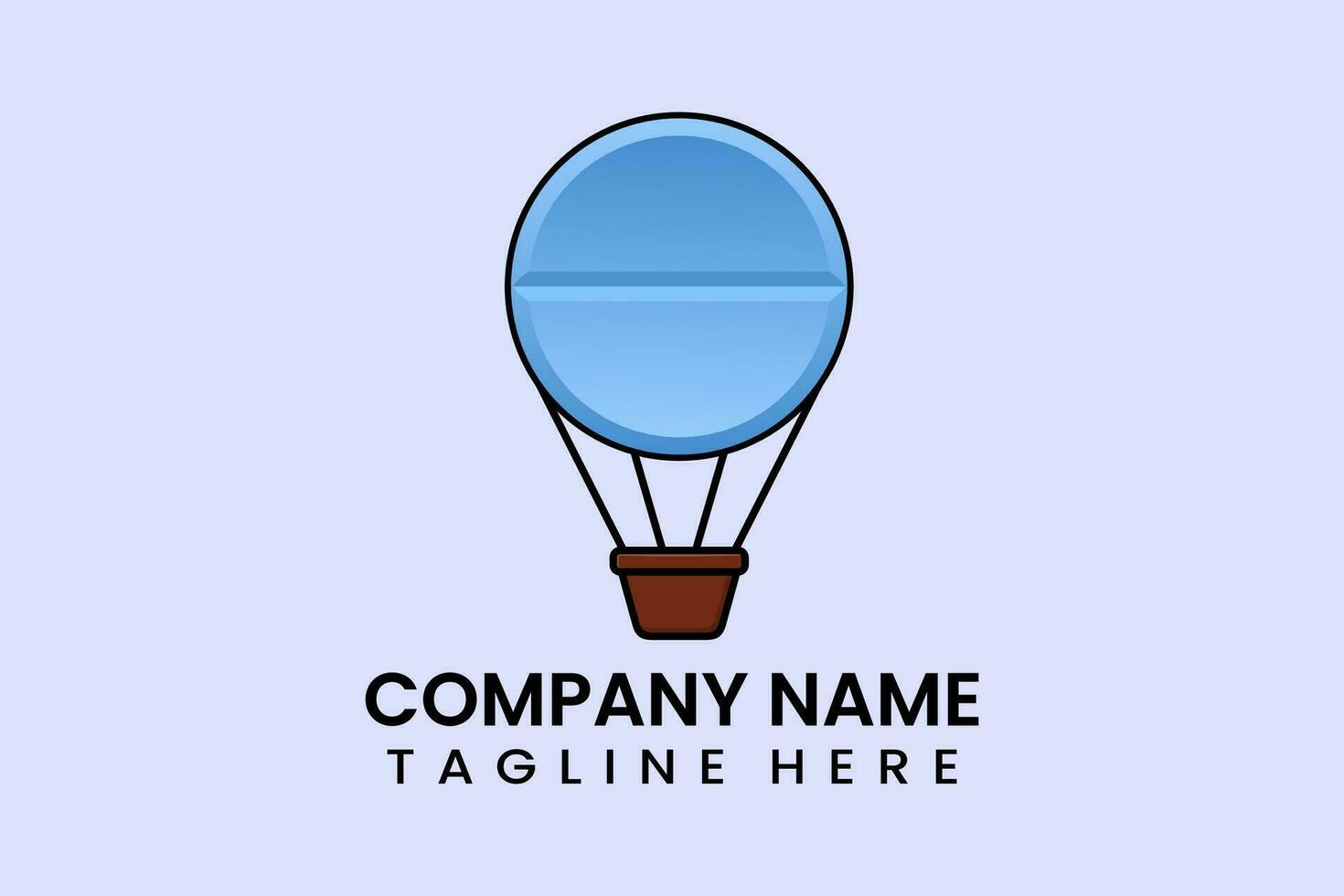 Flat vector parachute medicine logo modern style