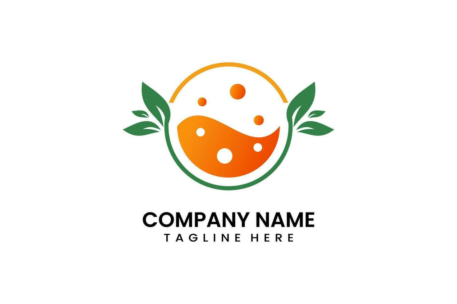 Flat nature orange liquid logo icon template vector