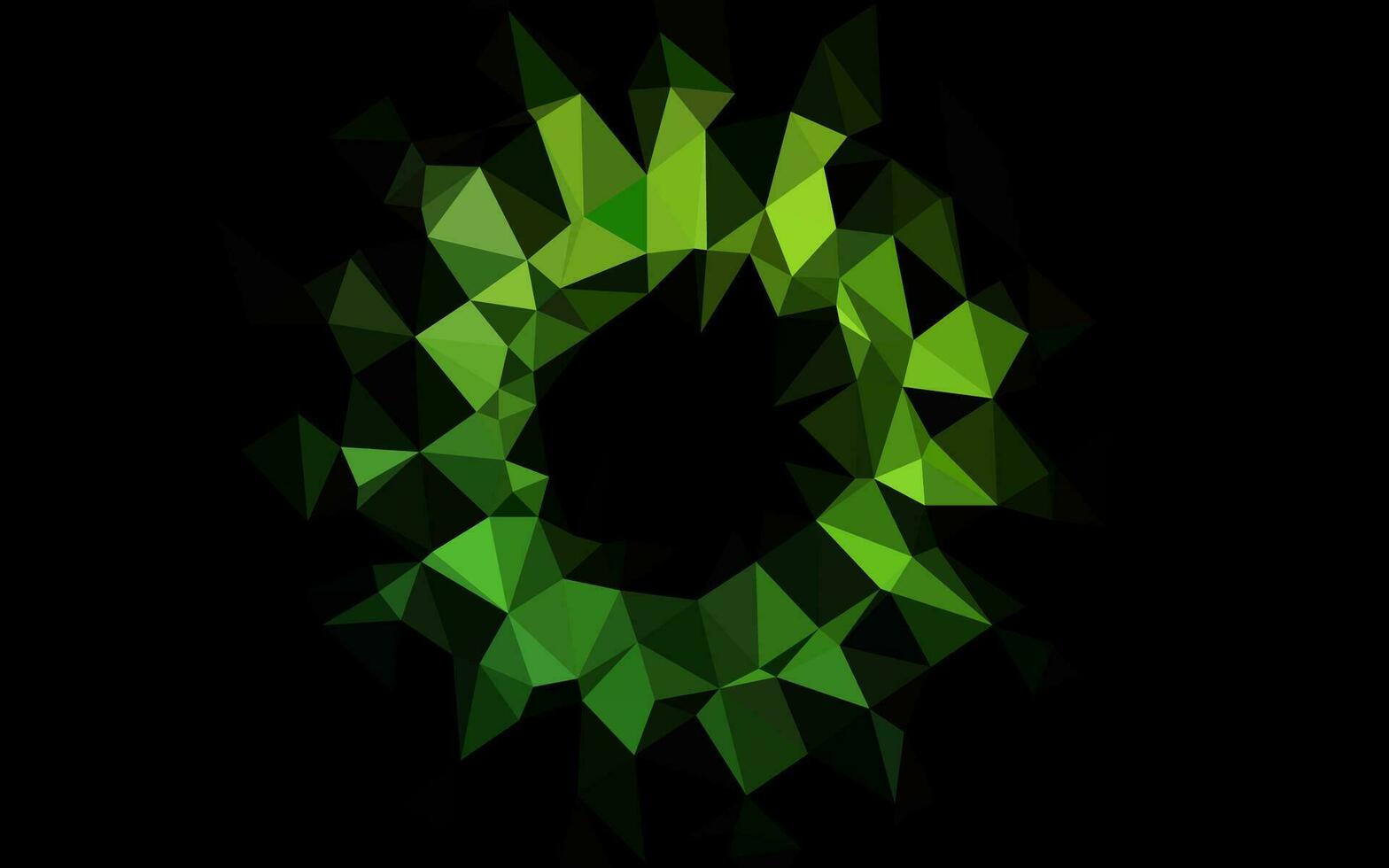 Light Green vector low poly cover.