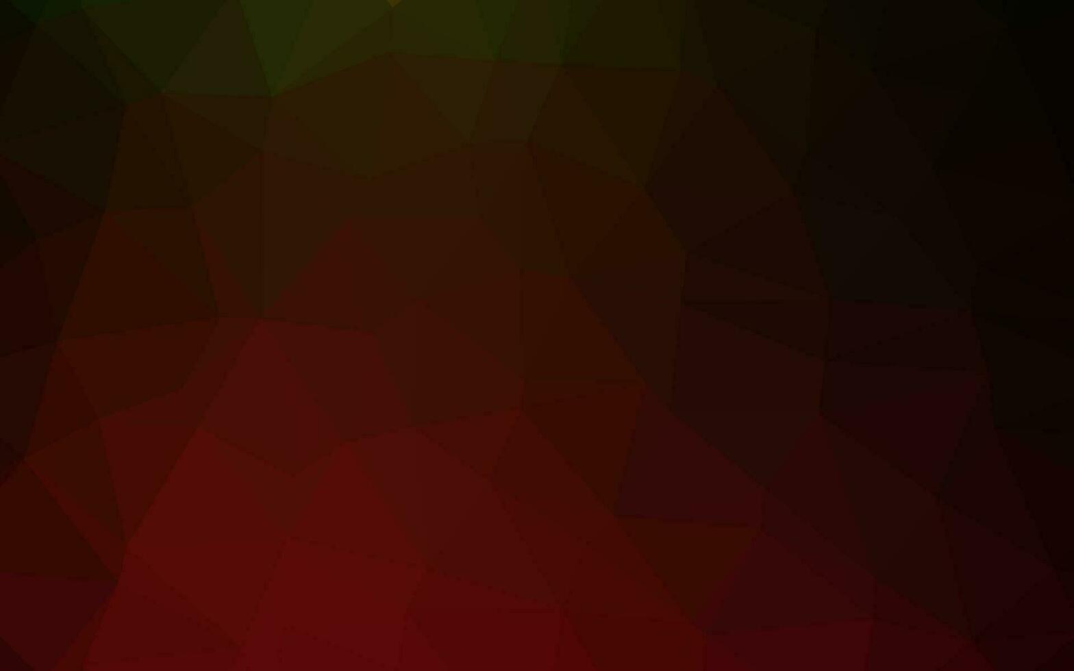 Dark Green, Red vector polygonal background.