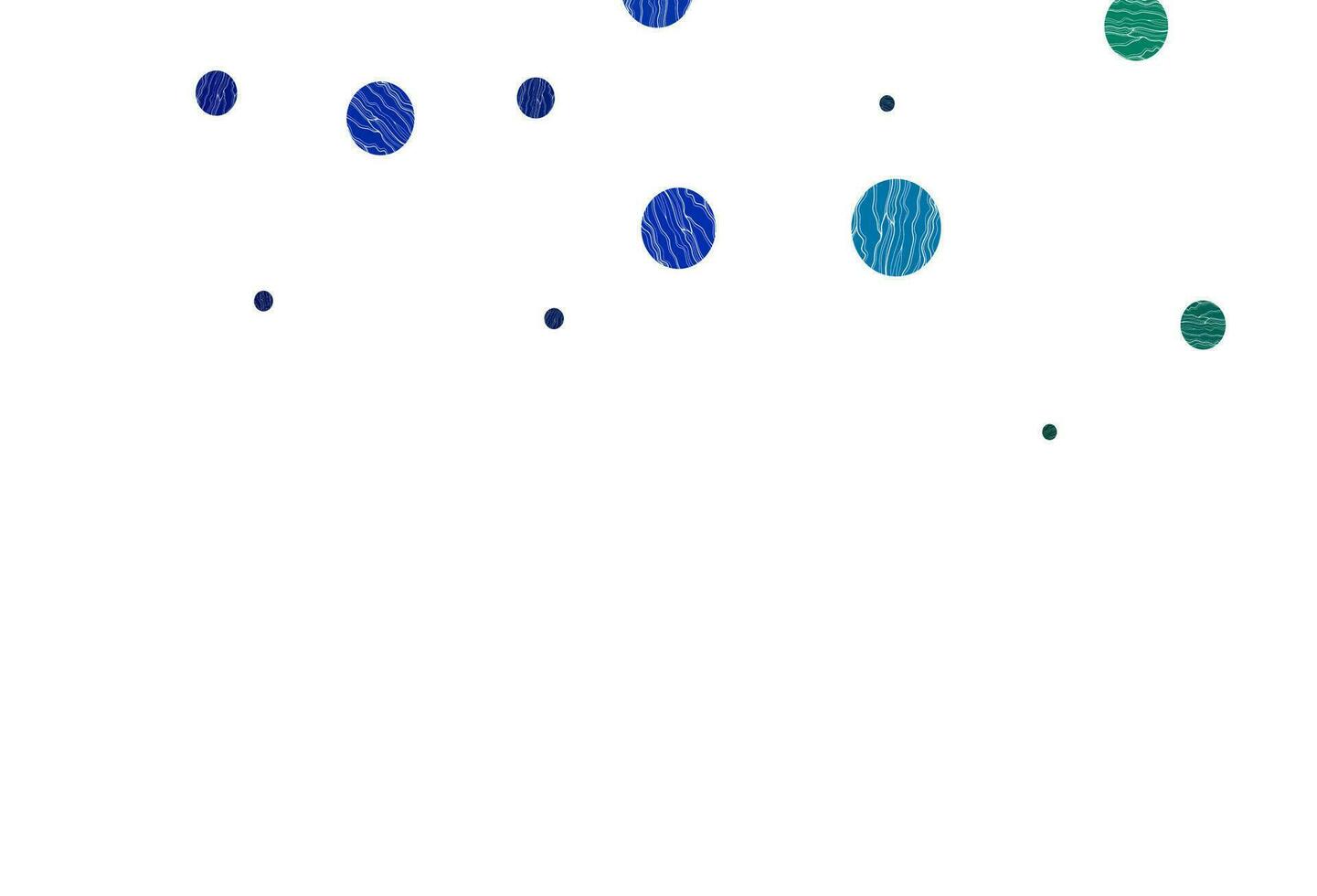 plantilla de vector azul claro, verde con círculos.