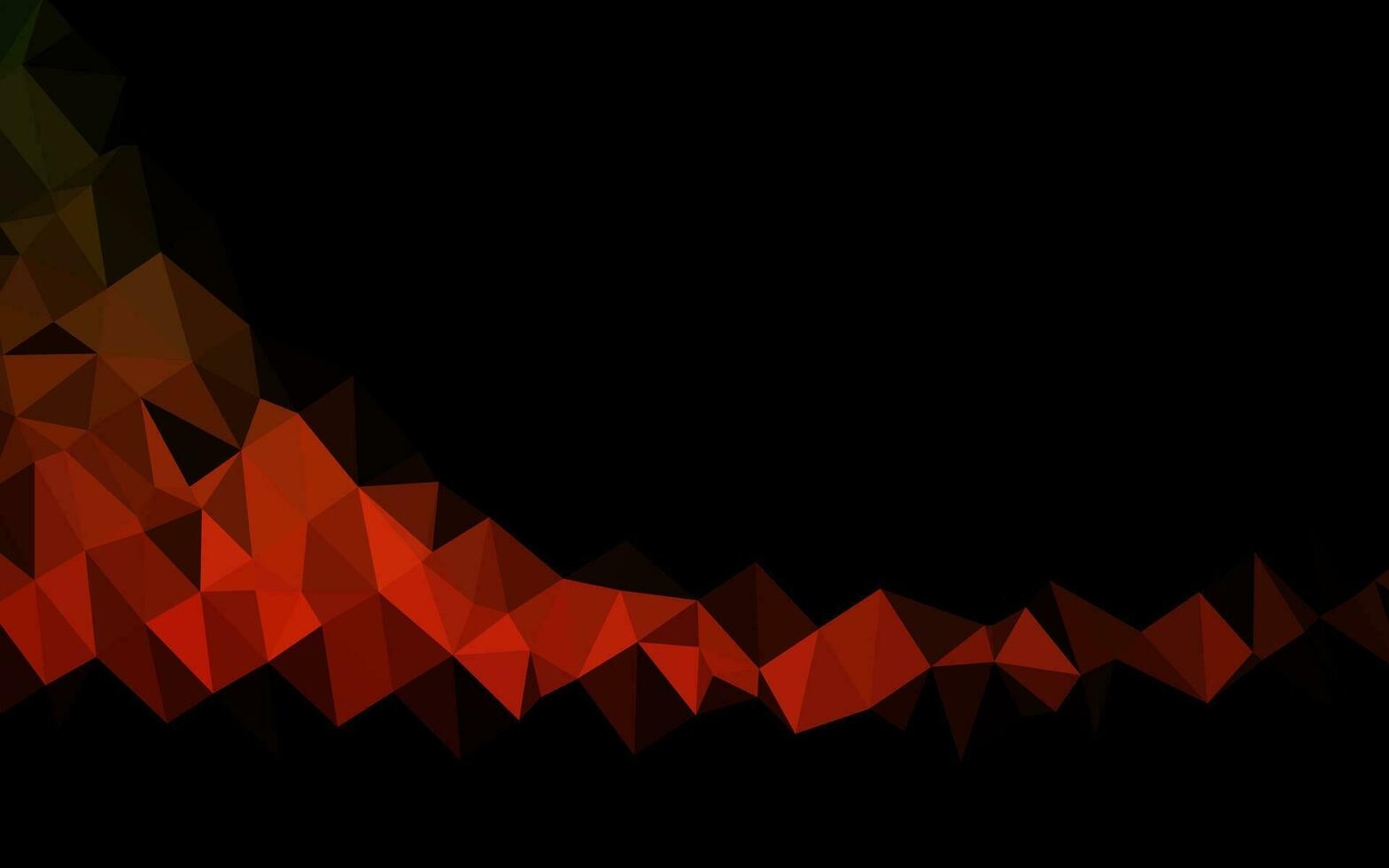 Dark Green, Red vector abstract polygonal layout.
