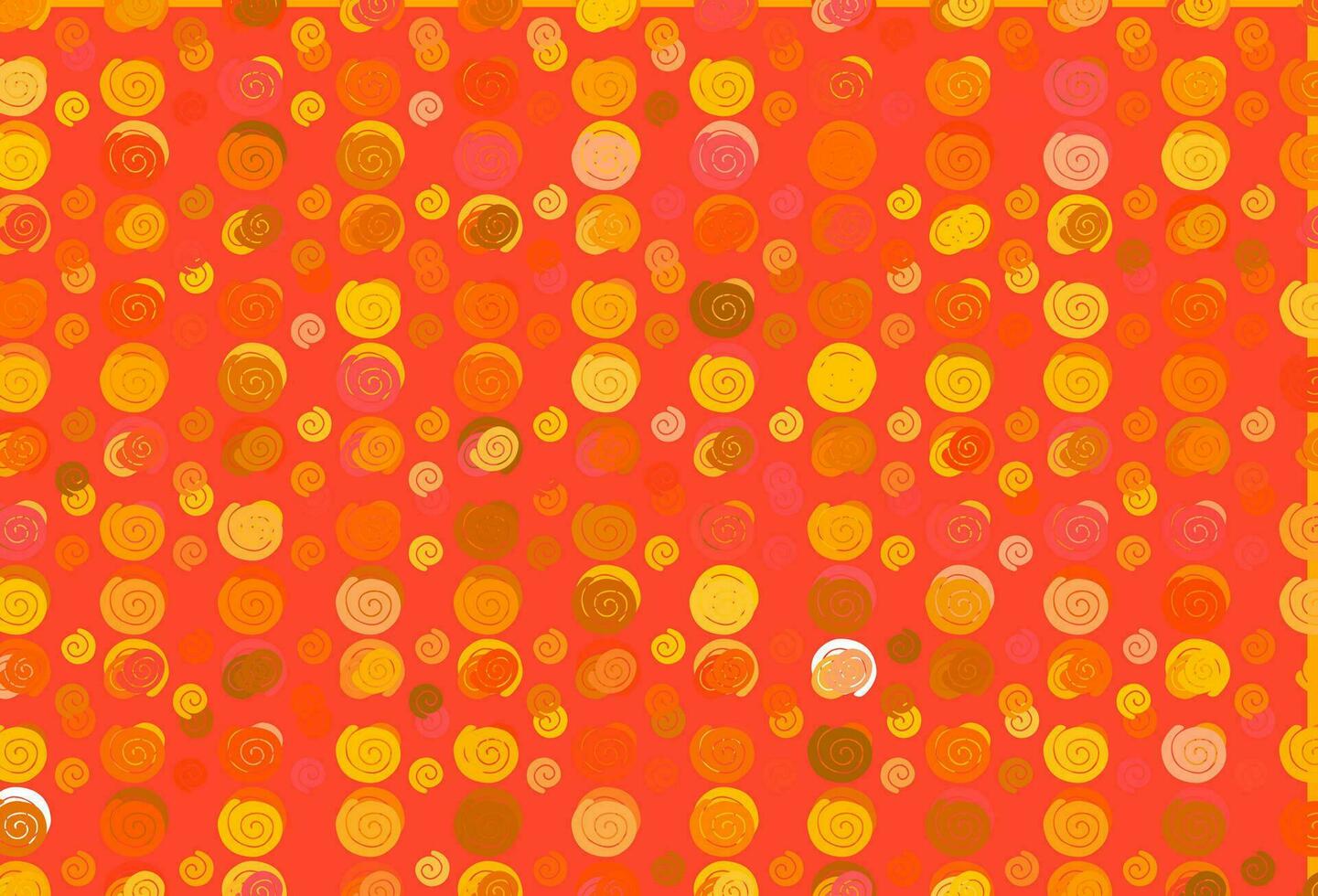 Light Yellow, Orange vector pattern with bubble shapes.