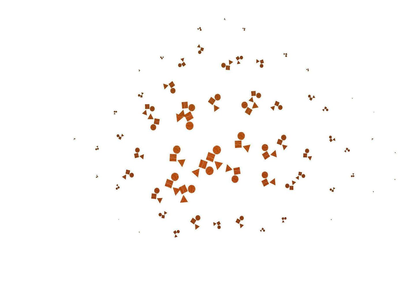Light Yellow, Orange vector cover in polygonal style with circles.