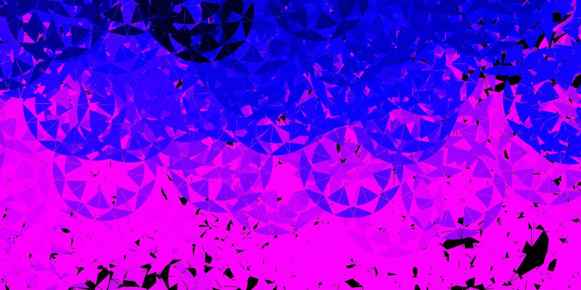 Light purple, pink vector texture with random triangles.