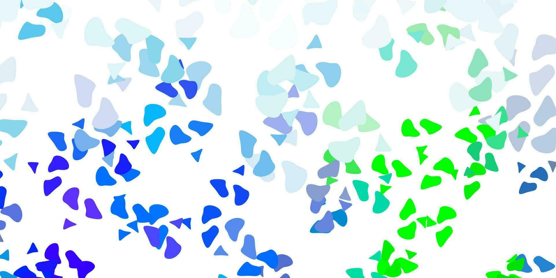 Light blue, green vector background with random forms.