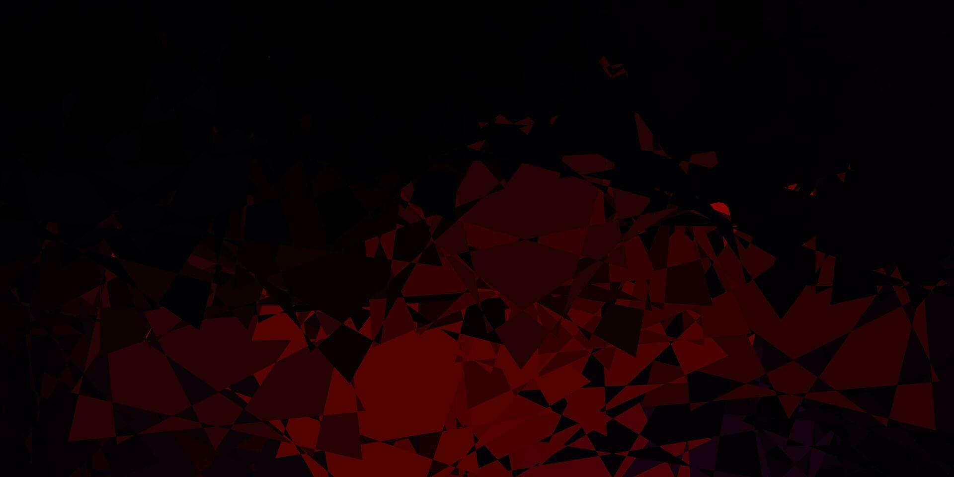 Dark Red vector background with triangles.