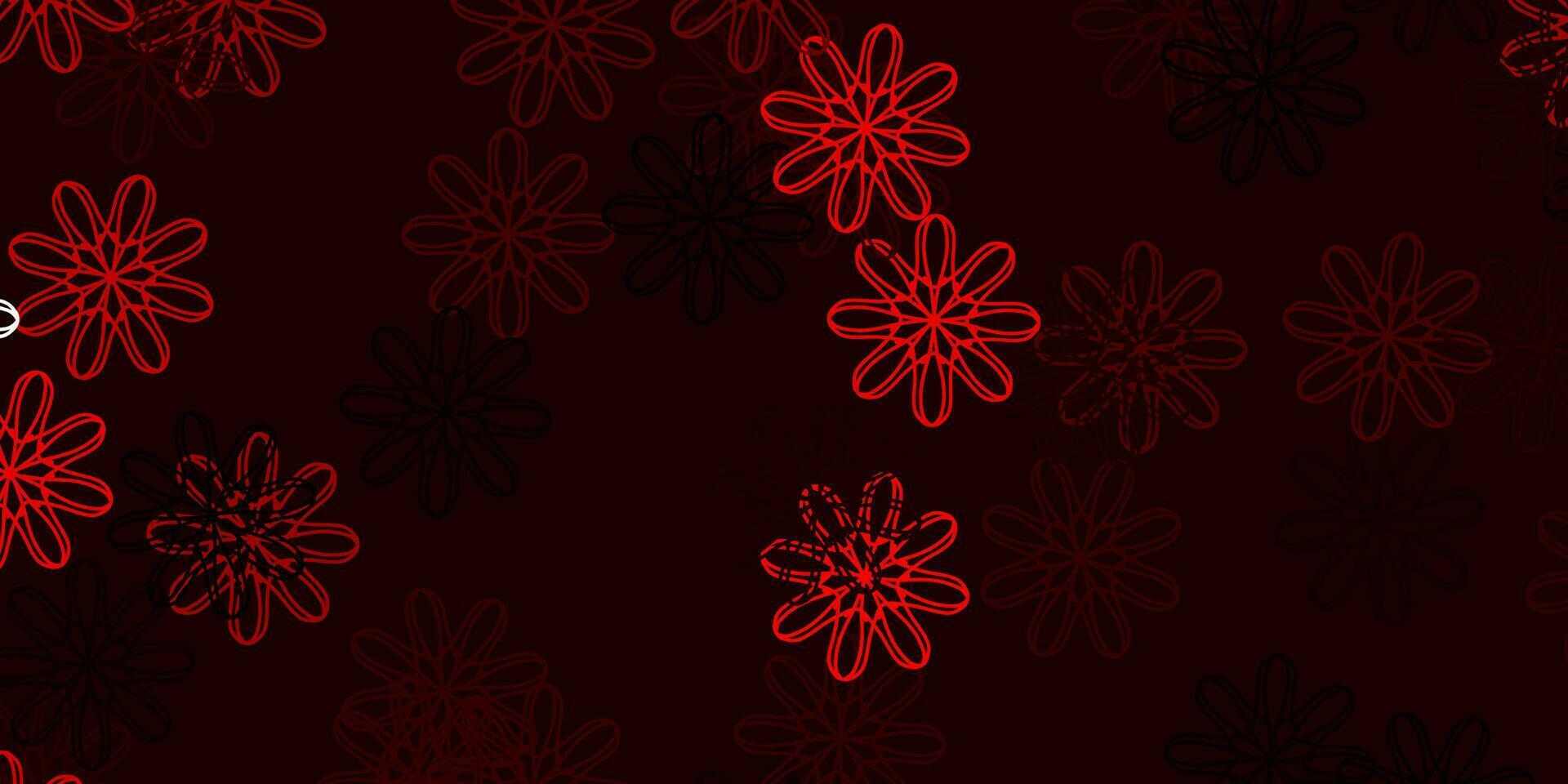 Light Red vector natural artwork with flowers.