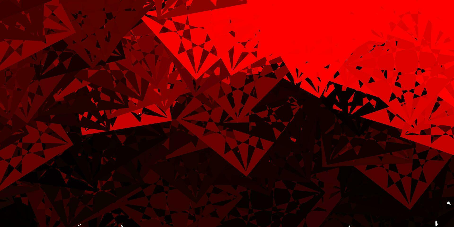 Dark Red vector texture with random triangles.