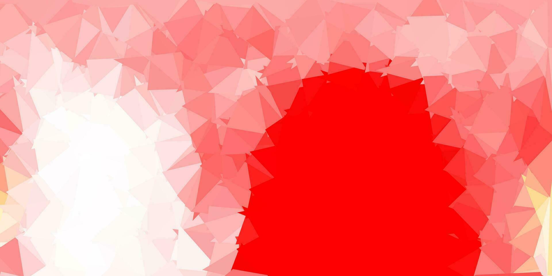Light red vector abstract triangle pattern.
