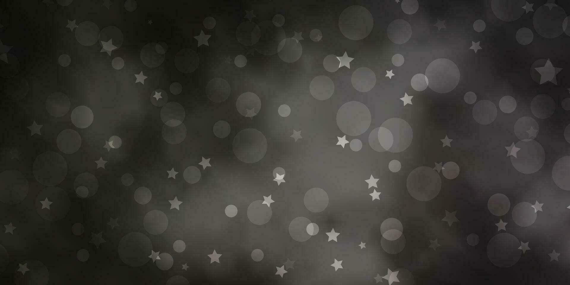 Light Gray vector pattern with circles, stars.