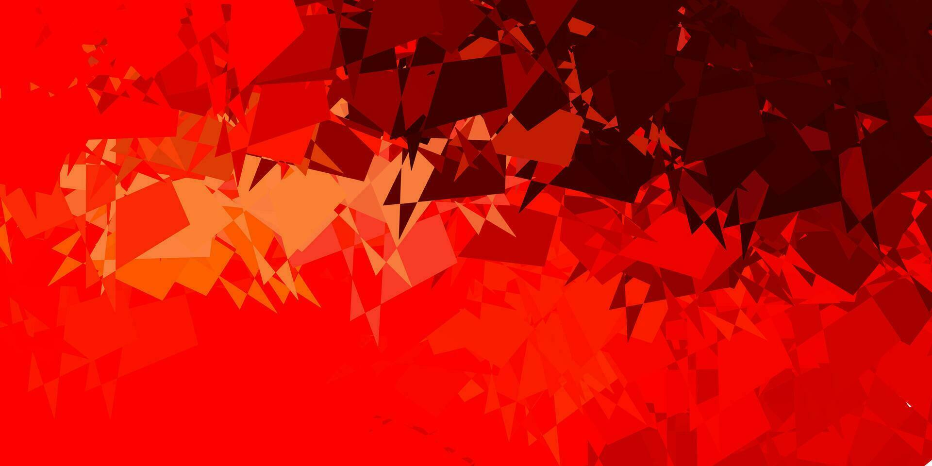 Light red, yellow vector texture with memphis shapes.