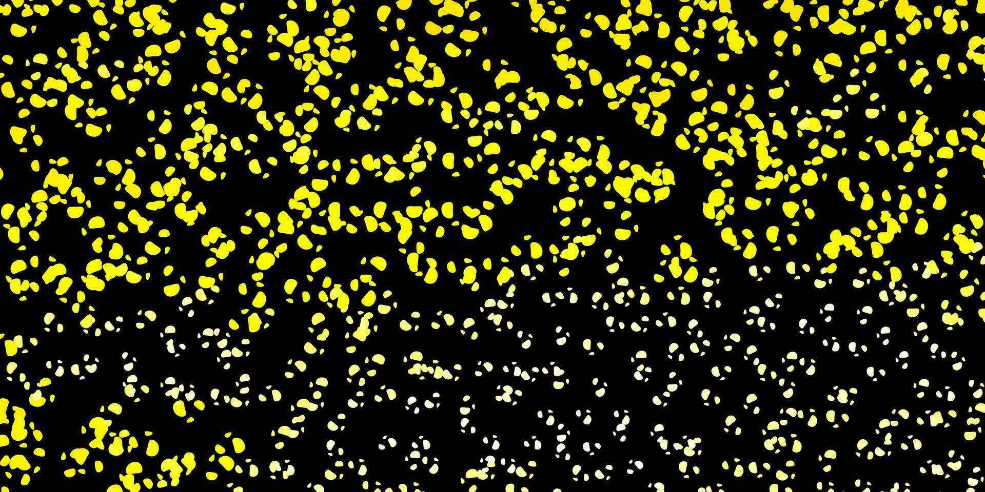 Dark yellow vector texture with memphis shapes.