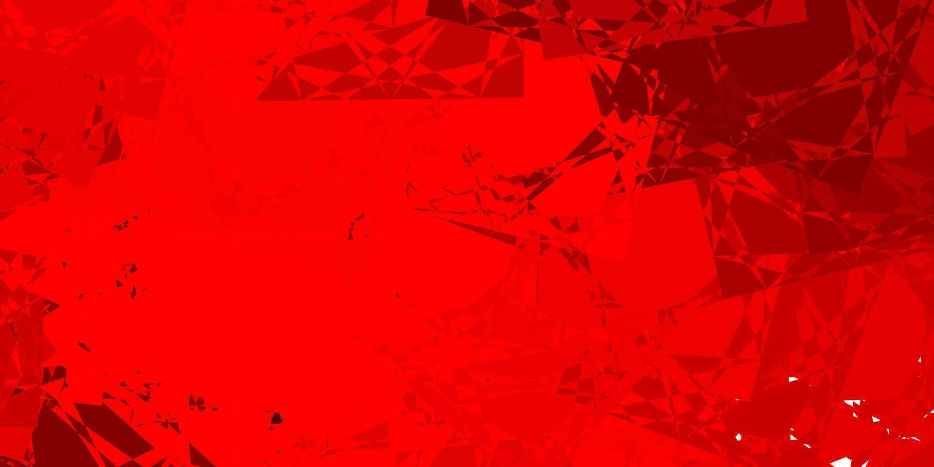 Light Red vector background with triangles.
