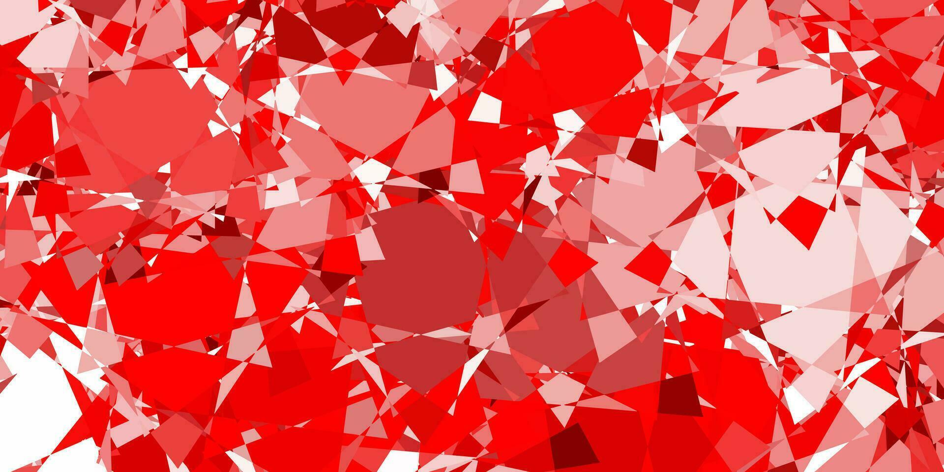 Light Red vector backdrop with triangles, lines.