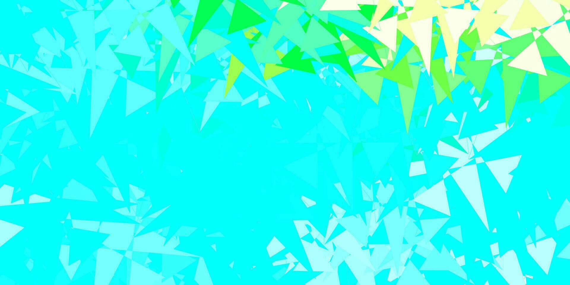 plantilla de vector azul claro, verde con formas abstractas.