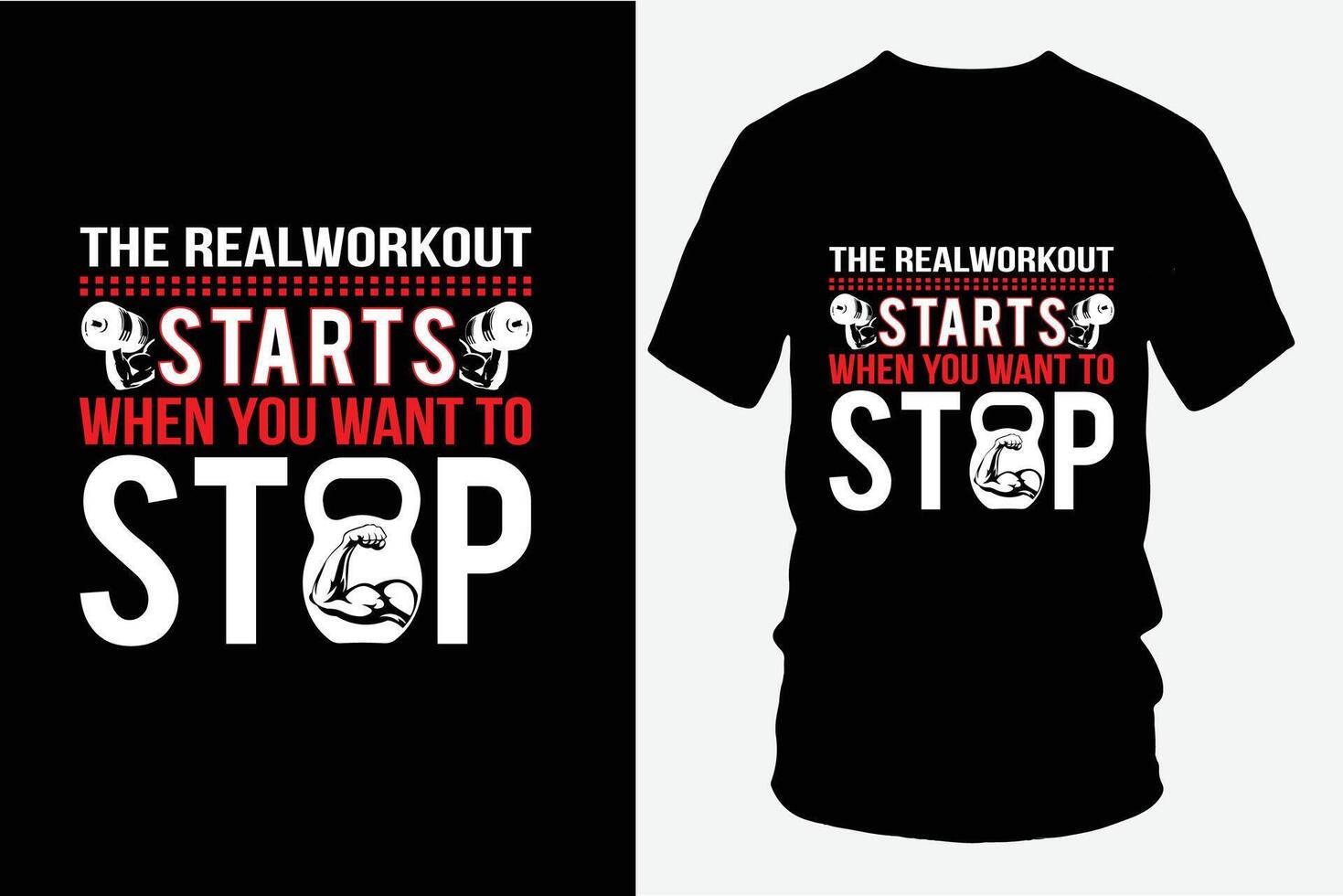 Fitness tshirt design gym tshirt design vector