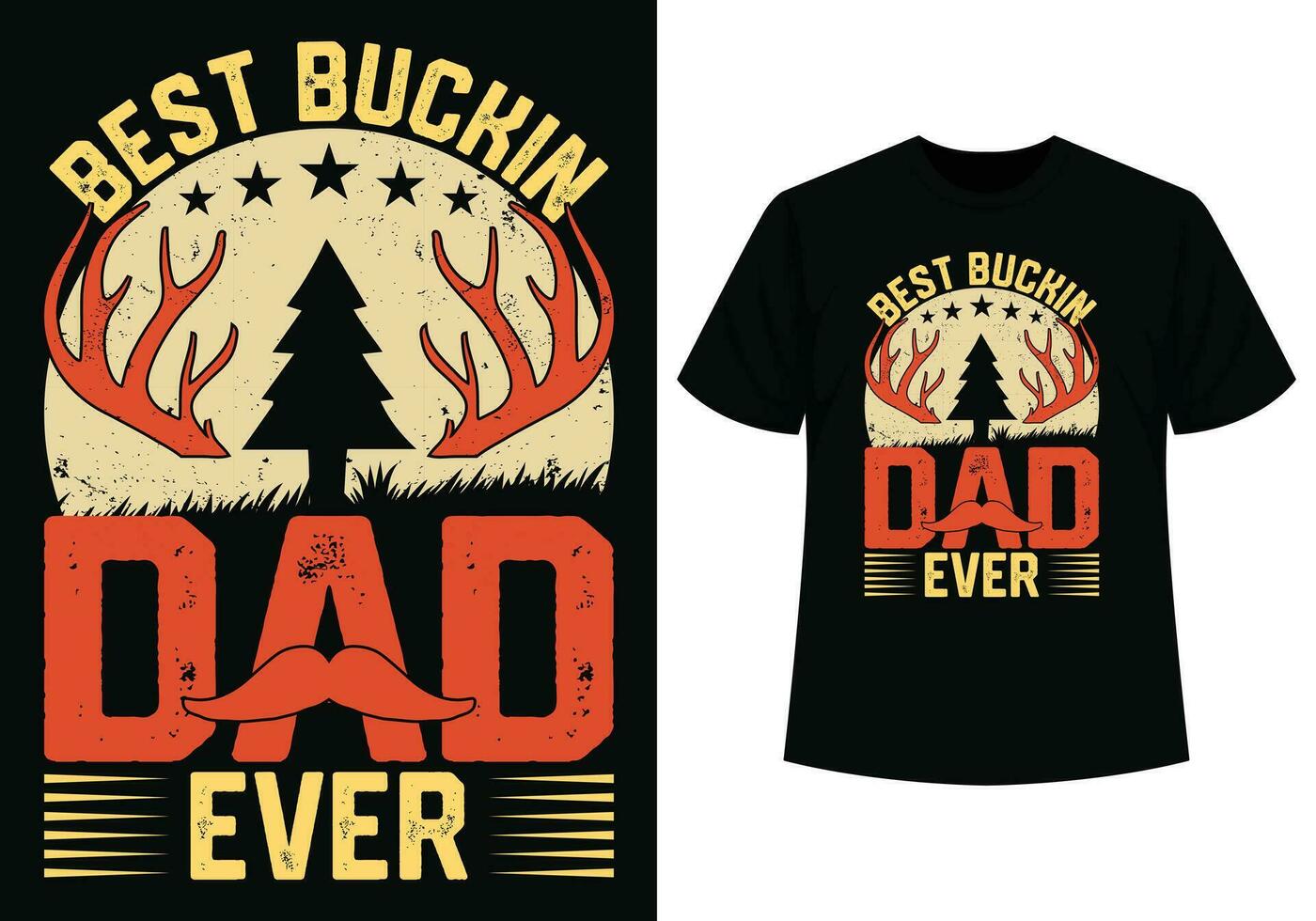 mejor buckin papá nunca camiseta vector