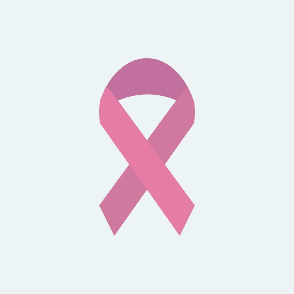 Pink Ribbon Vector. Breast Cancer Awareness Ribbon isolated on white background. EPS 10 Vector. vector