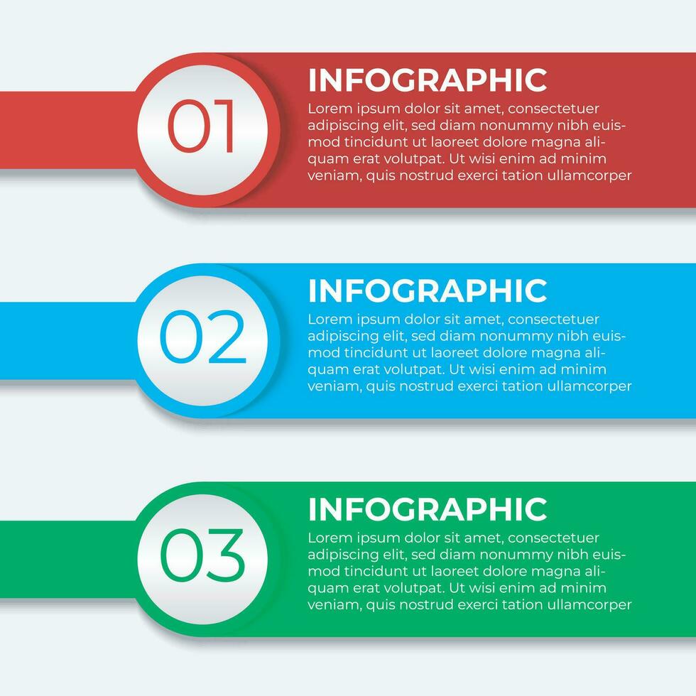 3 Steps Business Vector Infographics Template. Business concept with 3 steps or options, can be used for business workflow layout, diagram, annual report, web design.