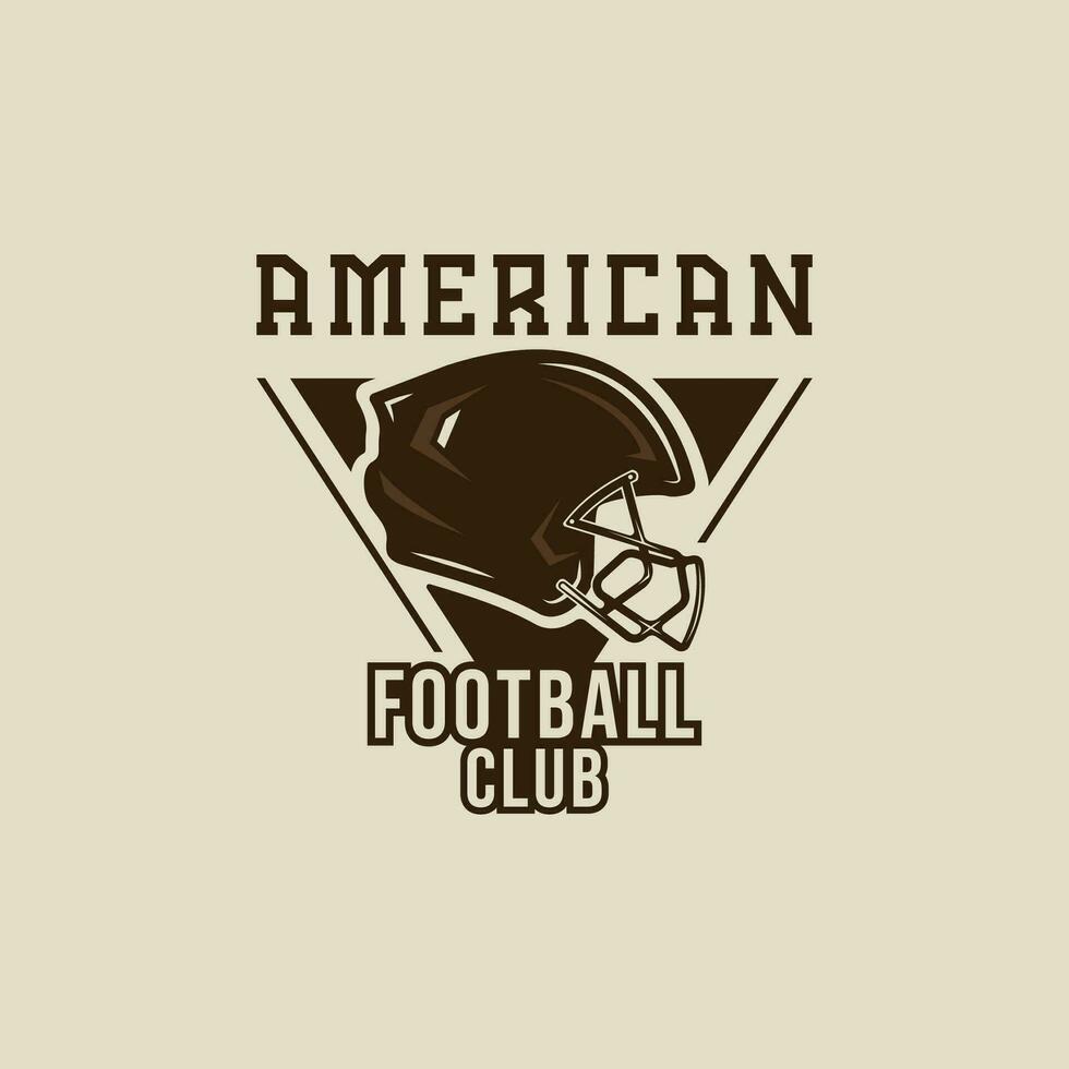 americano fútbol americano logo casco Clásico vector ilustración modelo icono gráfico diseño. deporte firmar o símbolo para club o liga torneo