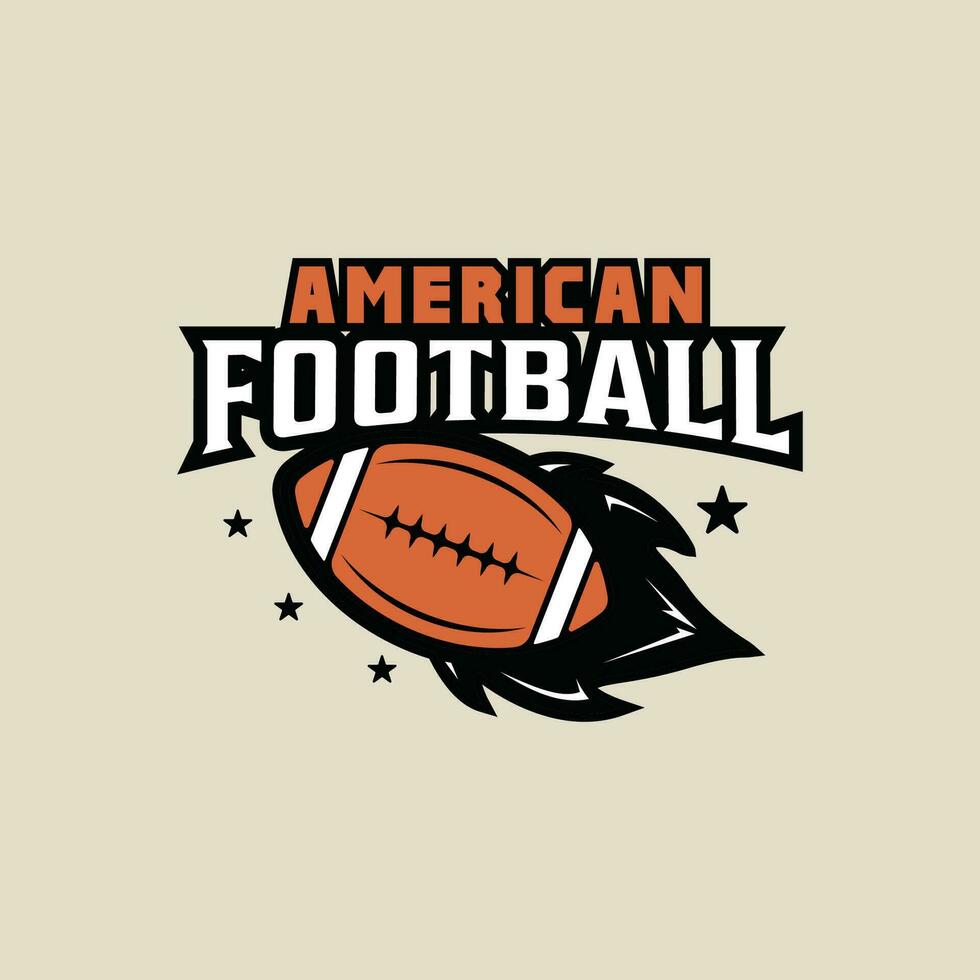 americano fútbol americano logo vector ilustración modelo icono gráfico diseño. deporte de pelota firmar o símbolo para club o liga concepto