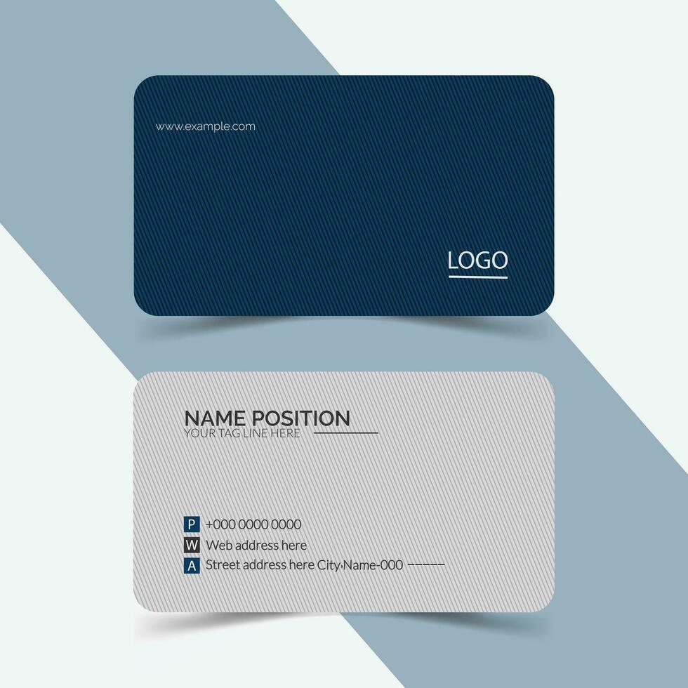 Elegant corporate business card layout vector