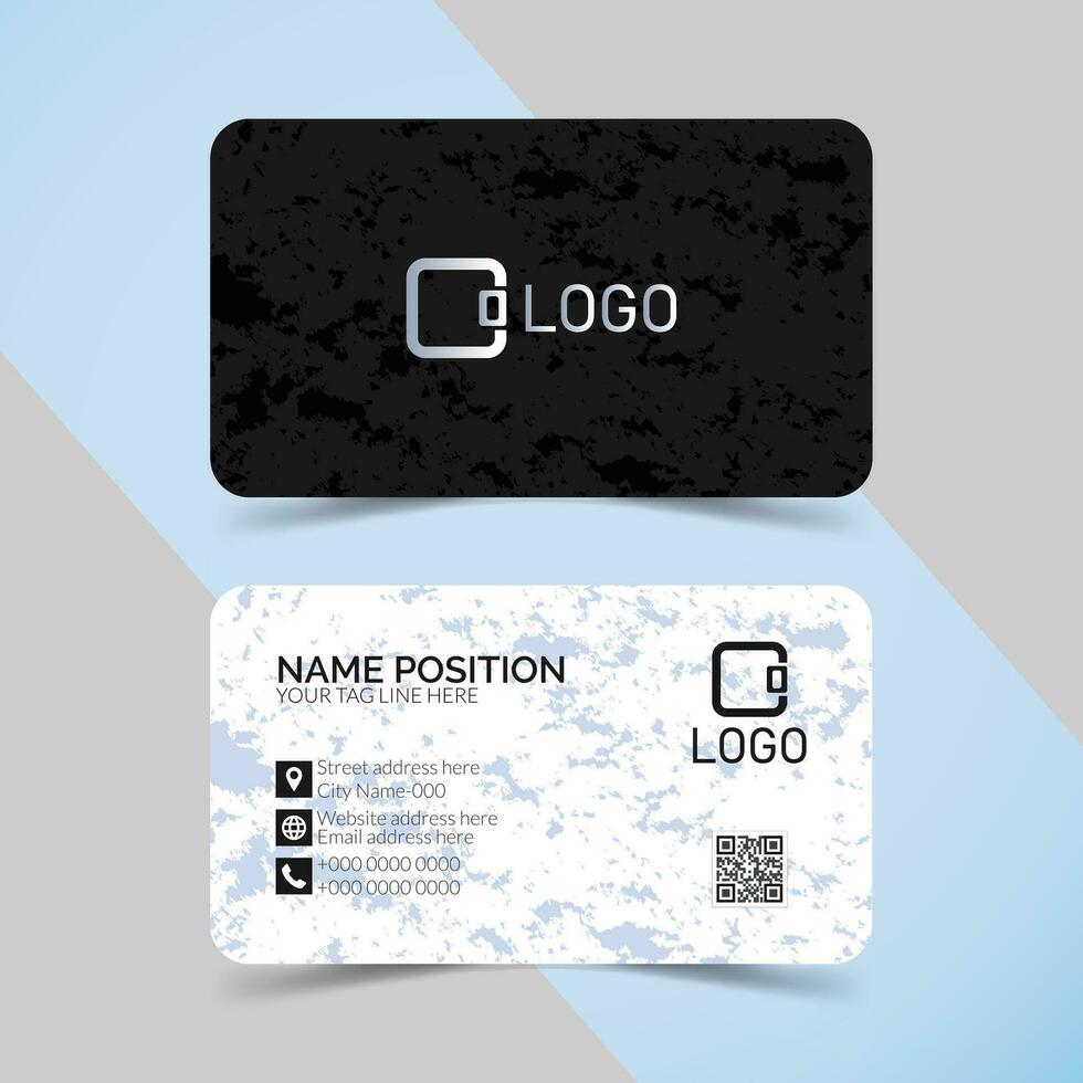 Black and white tint business card layout vector