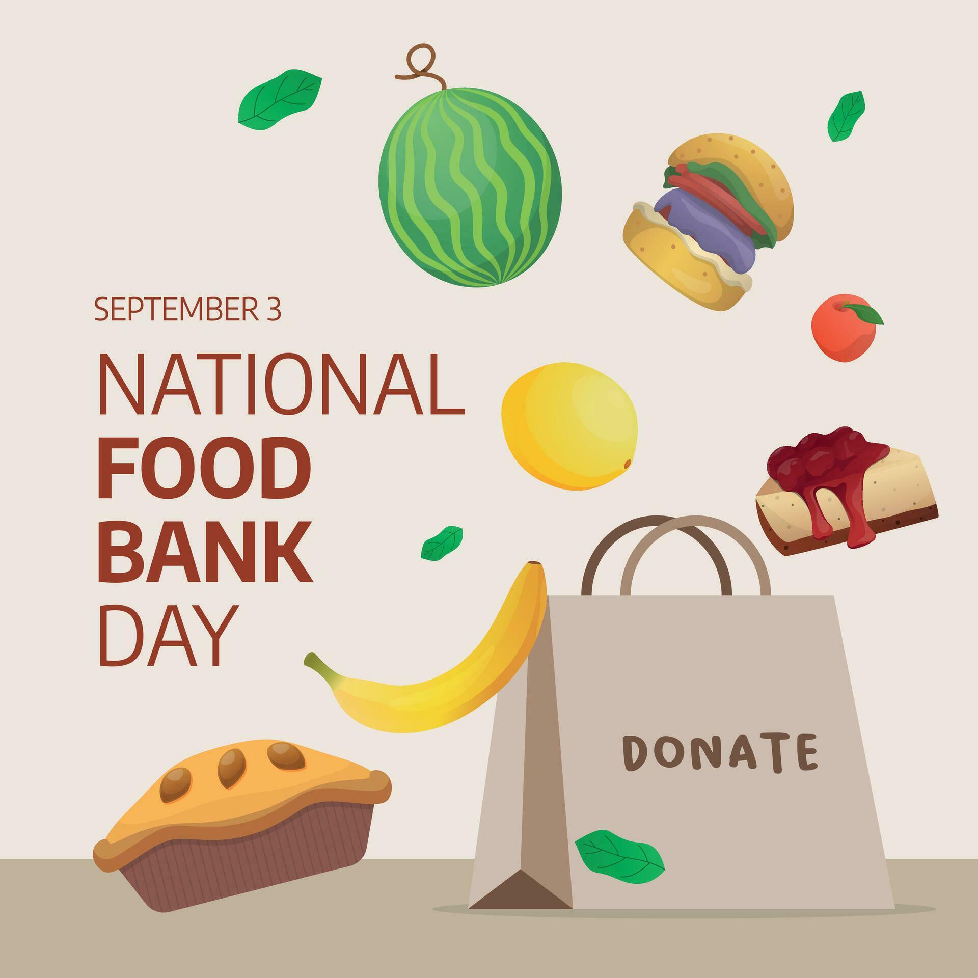 national food bank day design template good for celebration. food