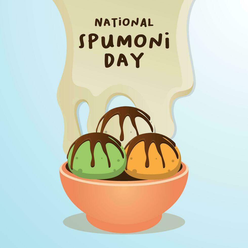 National spumoni day design template good for celebration. spumoni illustration. eps 10. ice cream vector illustration.