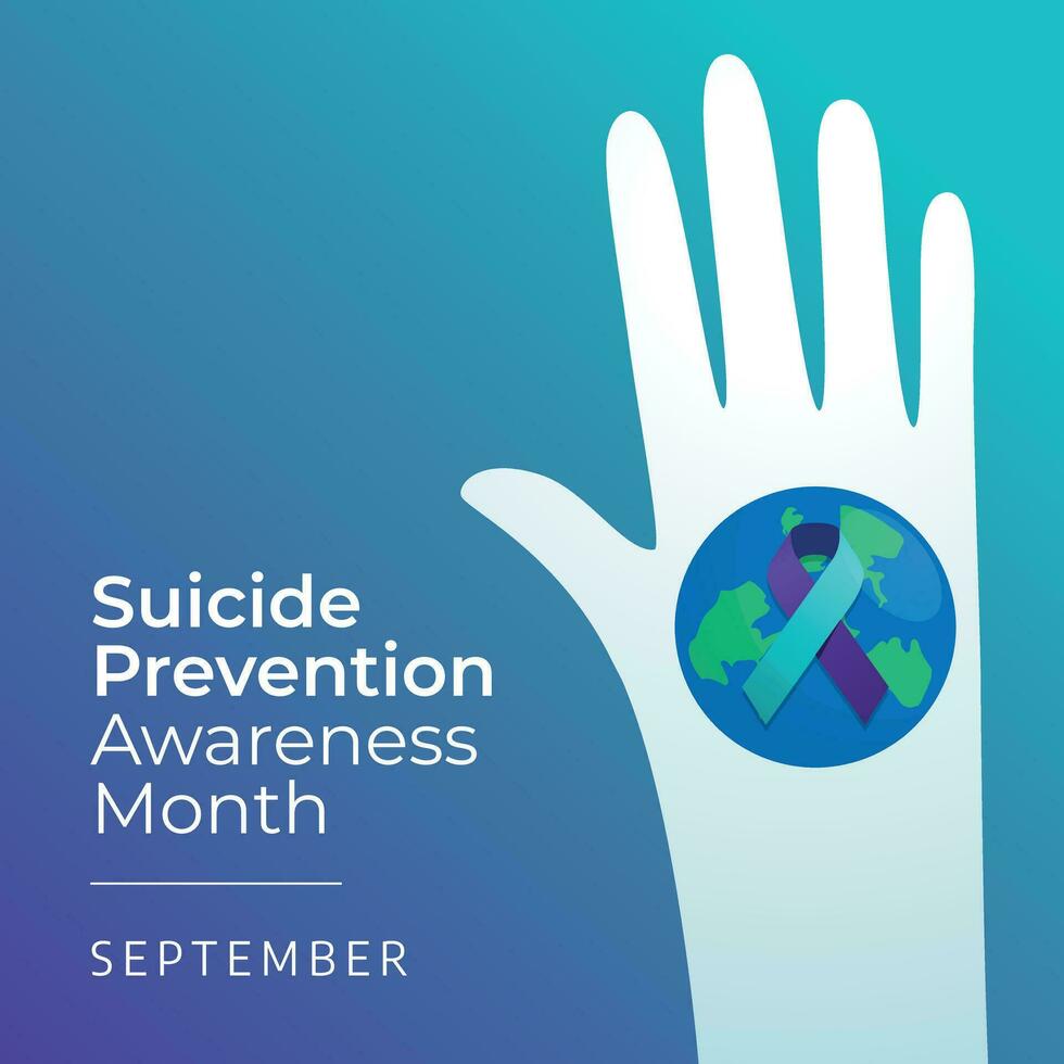 National suicide prevention month design template good for celebration. ribbon vector design. flat ribbon illustration. flyer design. eps 10.