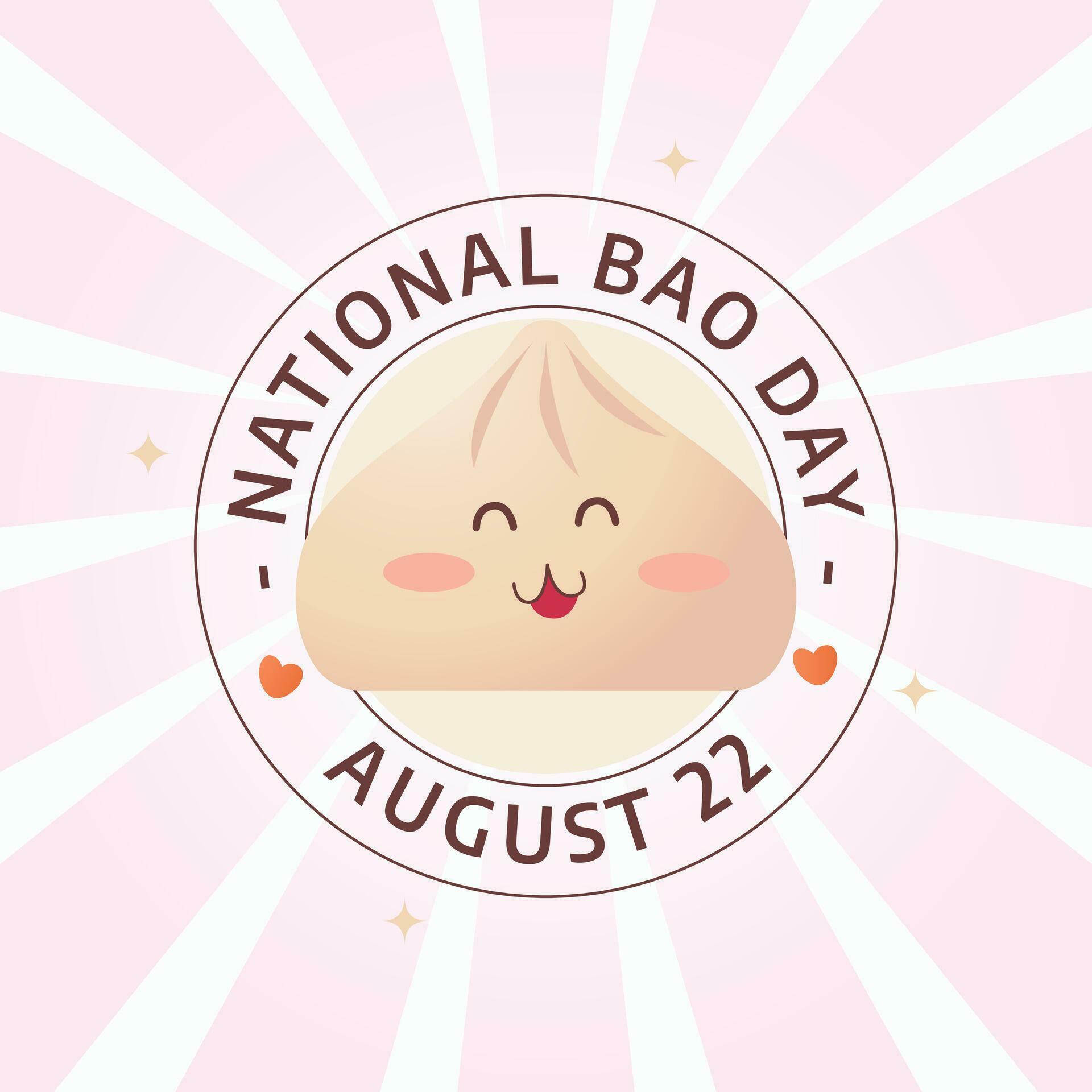 National bao day design template good for greeting. bao vector design