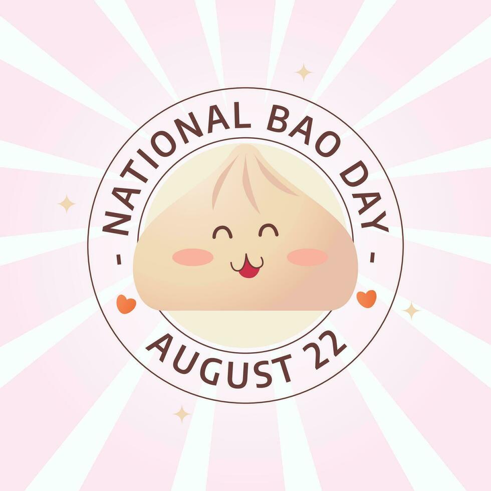 National bao day design template good for greeting. bao vector design. bao illustration. flat banner template. eps 10.