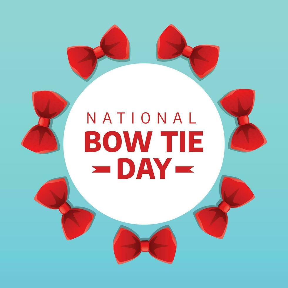 national bow tie day design template good for celebration. bow tie design illustration. bow tie vector. flat design. eps 10. vector