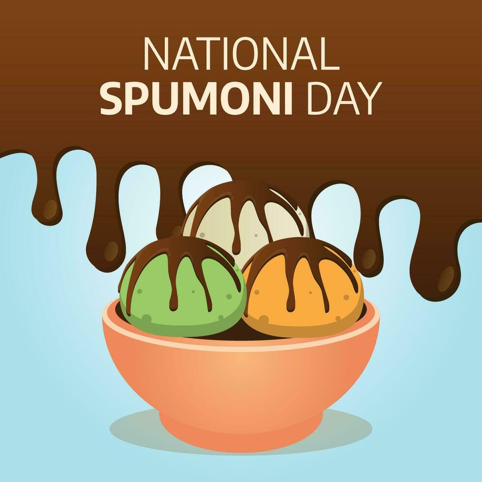 National spumoni day design template good for celebration. spumoni illustration. eps 10. ice cream vector illustration.