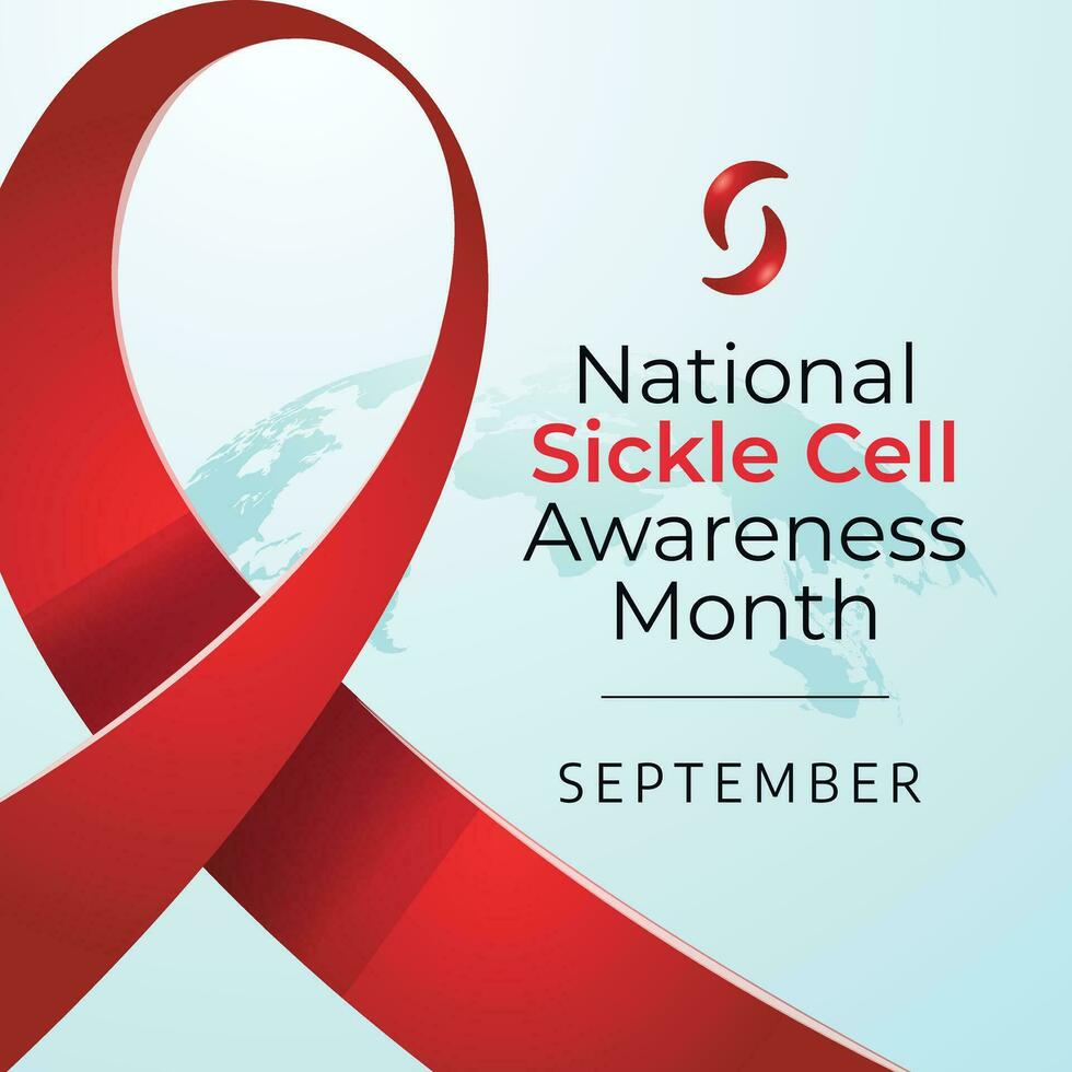 national sickle cell awareness month design template good for celebration. sickle cell illustration design. blood cell illustration. flat design. eps 10. vector