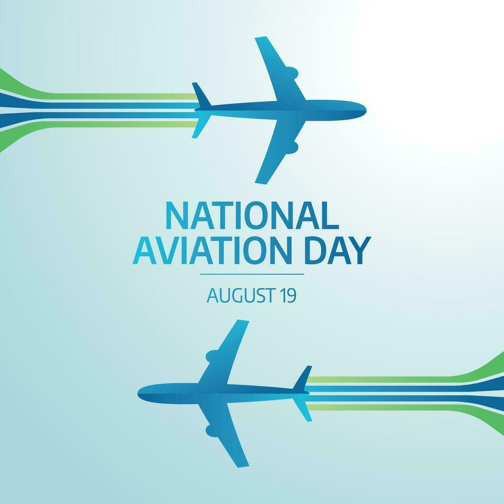 National aviation day design template good for celebration greeting. aviation day design. aviation illustration. plane vector design.