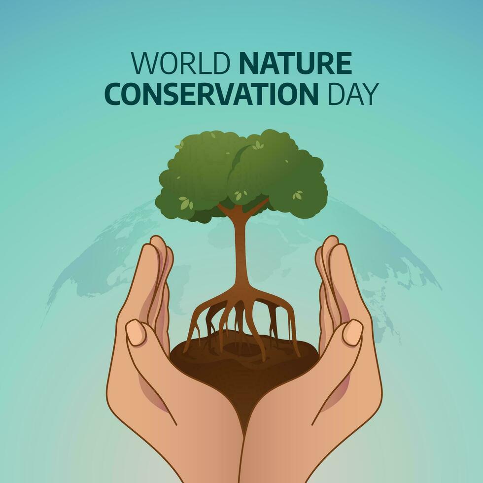 World nature conservation day design template good for greeting