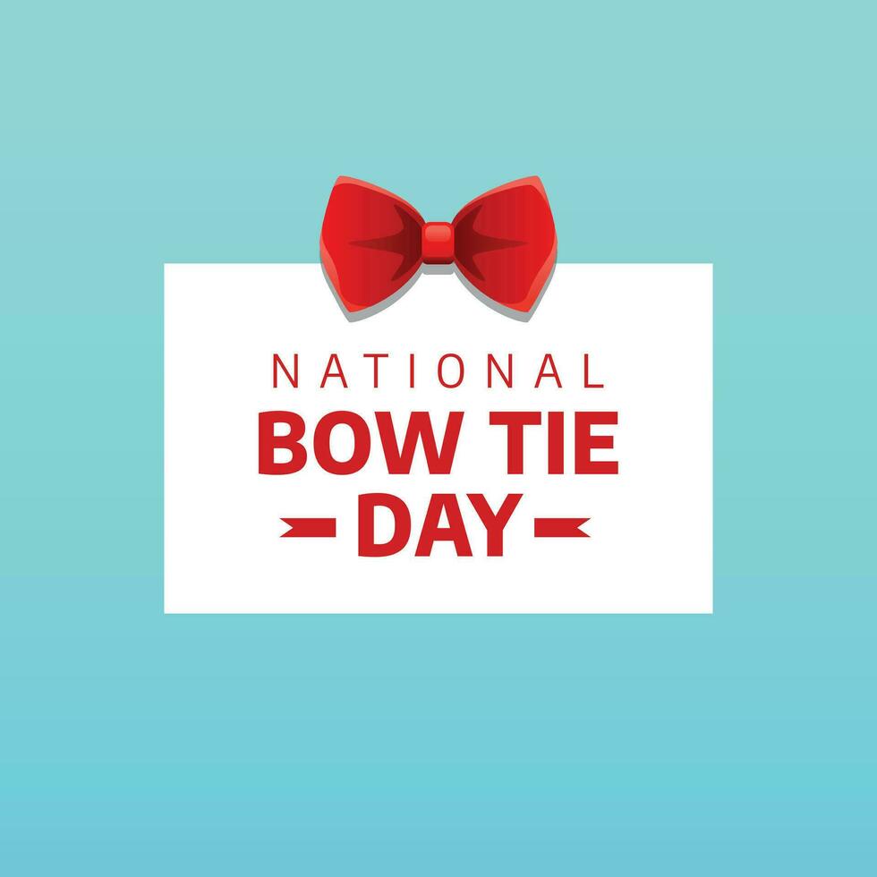 national bow tie day design template good for celebration. bow tie design illustration. bow tie vector. flat design. eps 10. vector