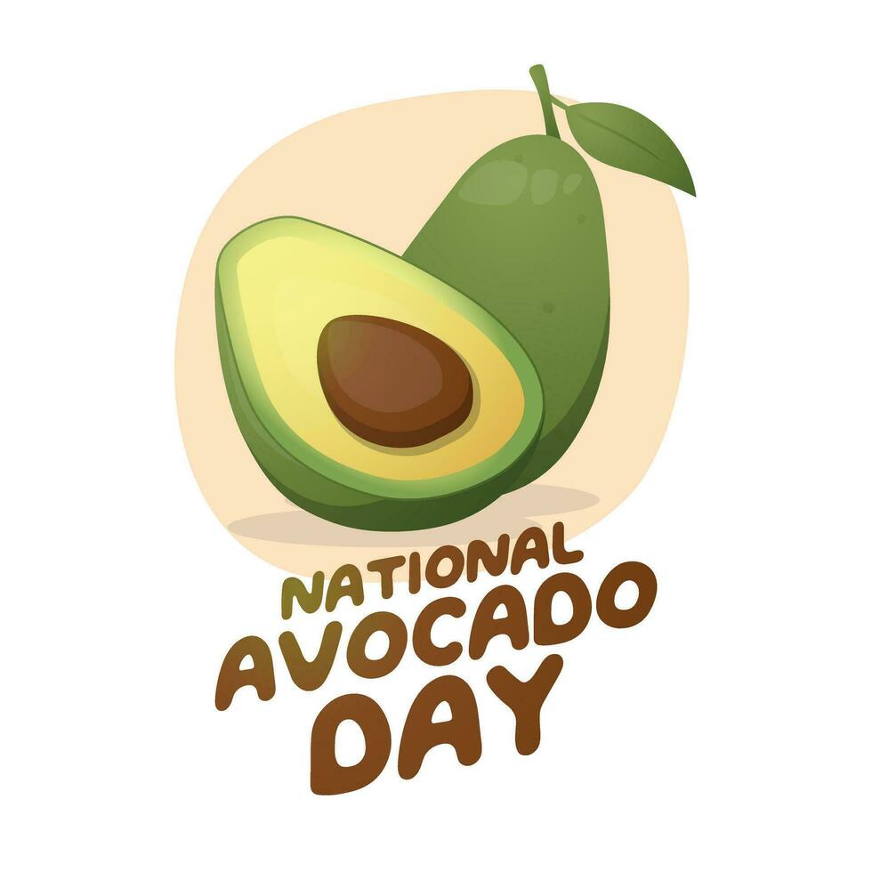 nacional aguacate día diseño modelo bueno para saludo. vector