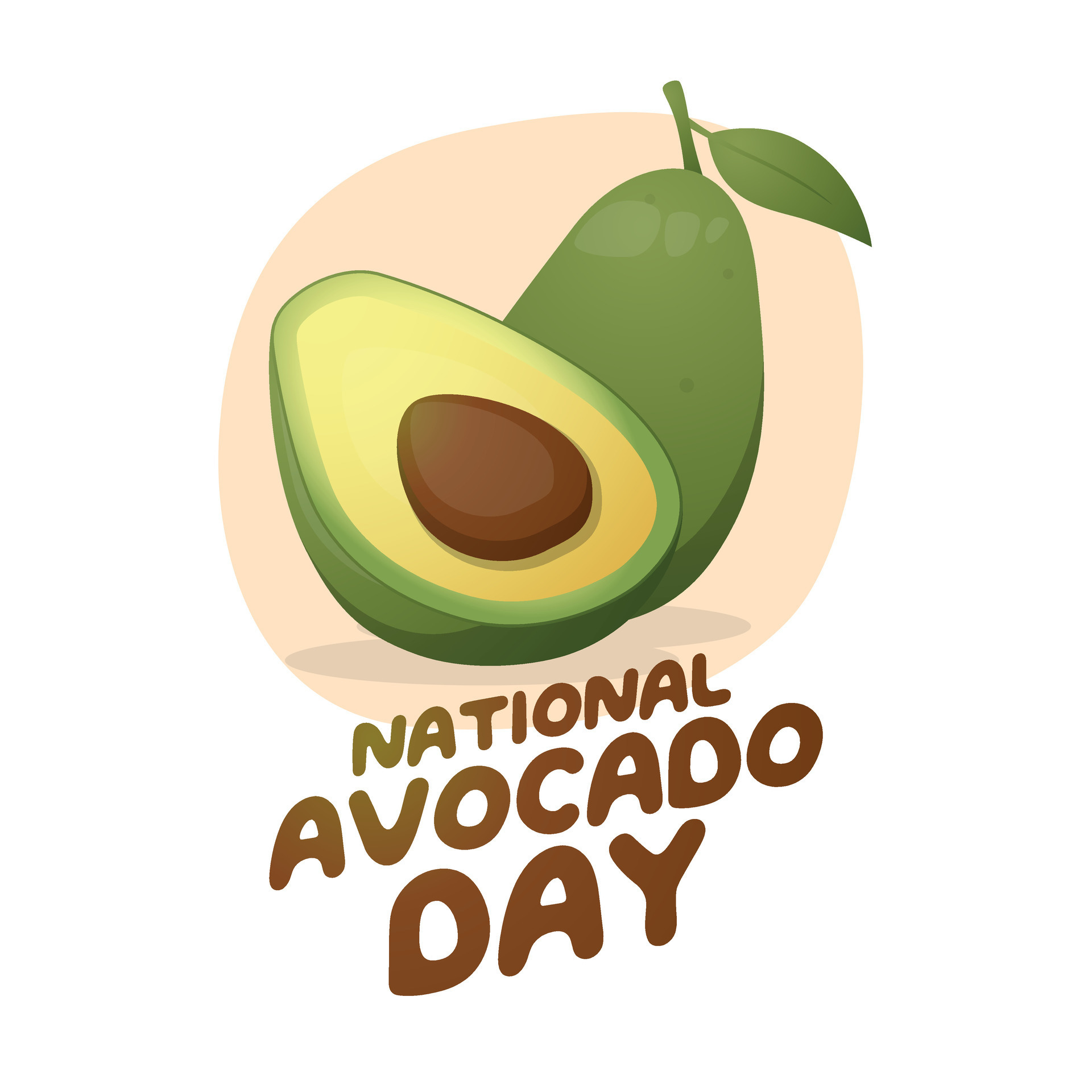 National avocado day design template good for greeting. 26779832 Vector