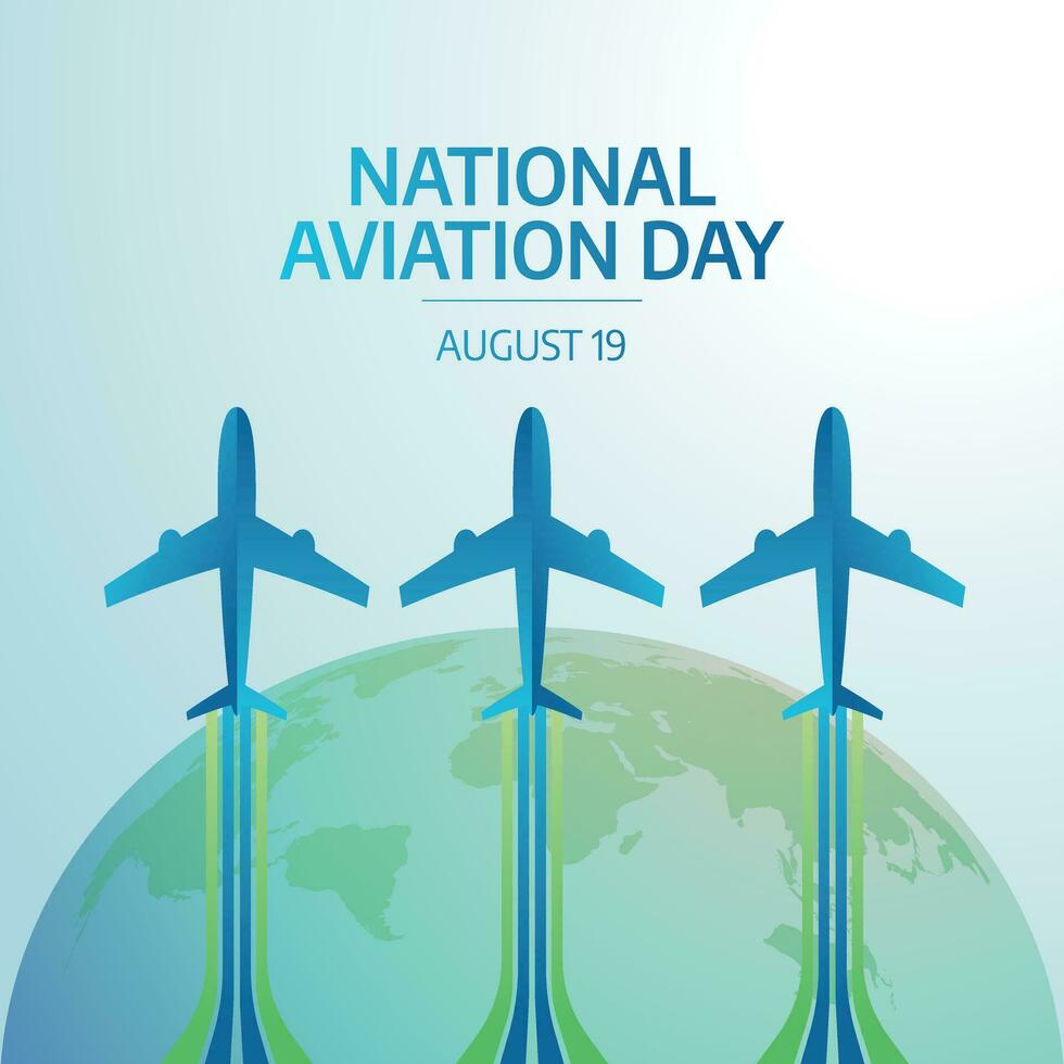 National aviation day design template good for celebration greeting. aviation day design. aviation illustration. plane vector design.