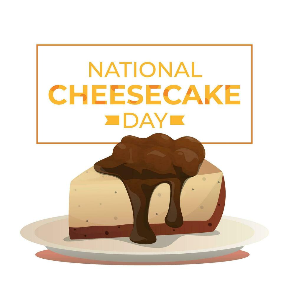 nacional tarta de queso día diseño modelo bueno para saludo. vector