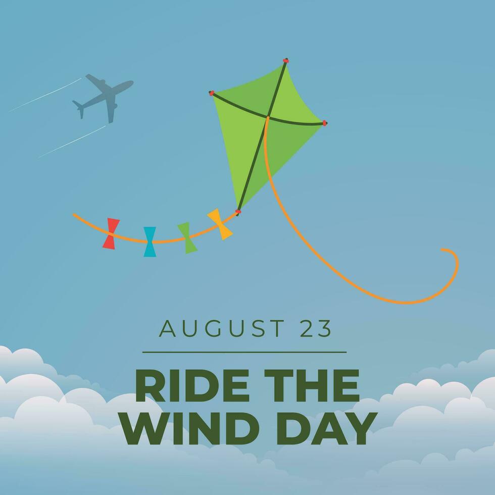 National ride the wind day design tempate good for celebration. kite vector illustration. kite design. eps 10.