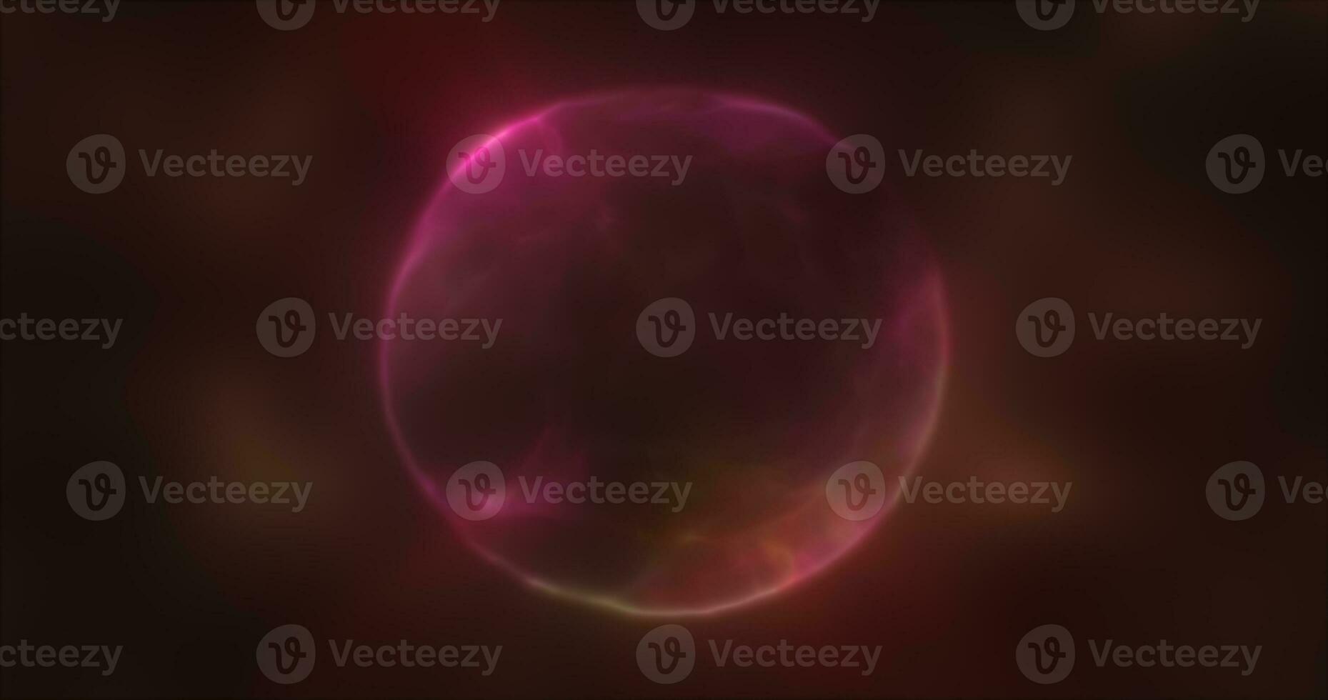 Abstract red orange energy sphere round glowing magical digital futuristic space background photo