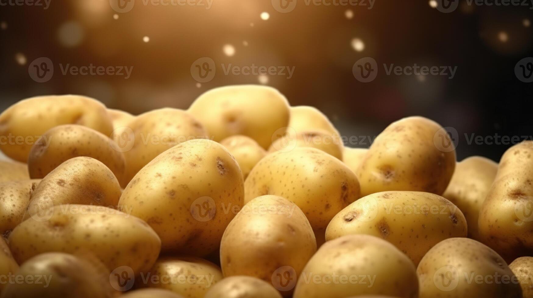 , Close up Fresh Organic Whole Potato background. Farmers Market vegetable photo