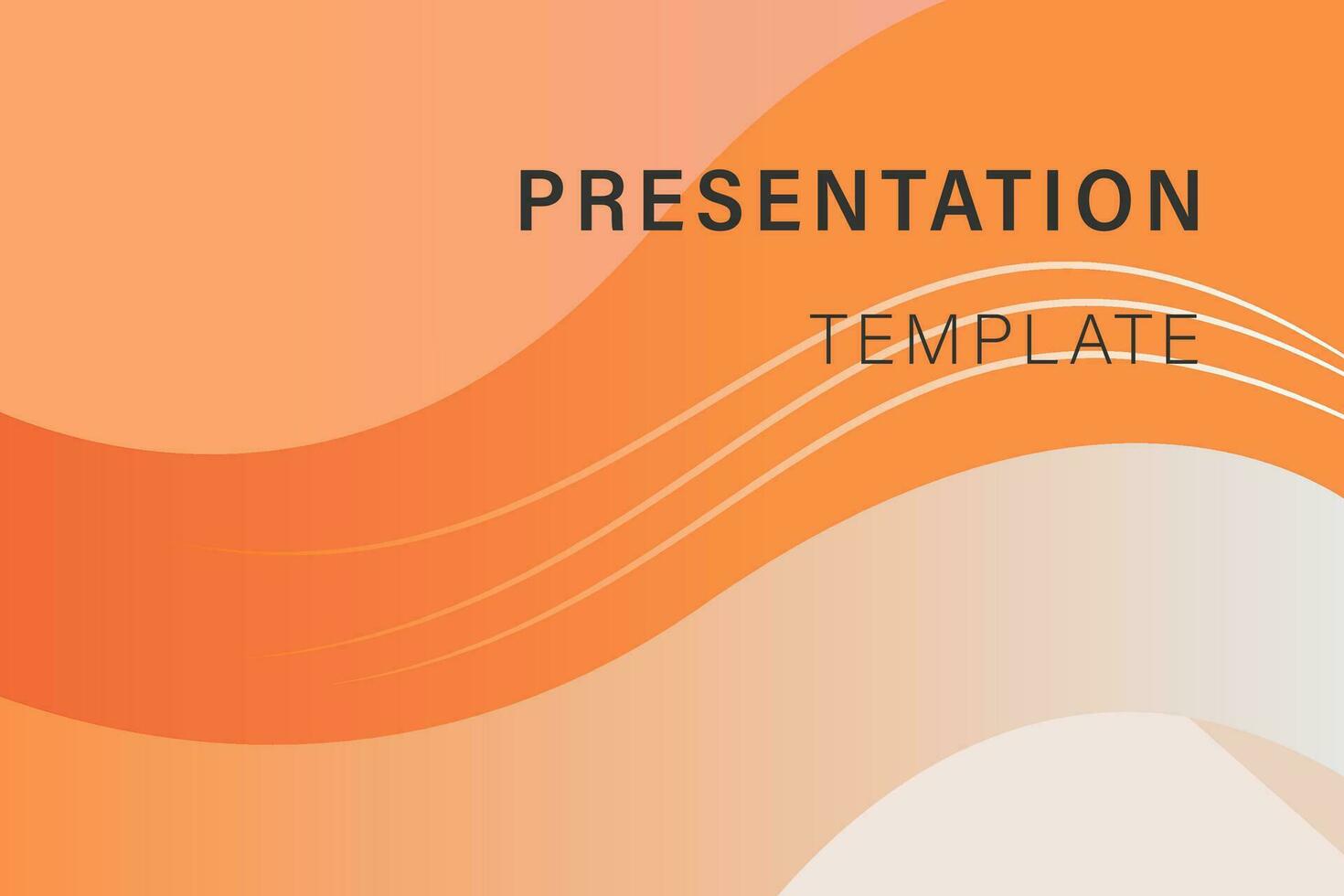 Abstract modern orange wavy curved lines background template for presentation slide website background Orange background template Pro vector background.