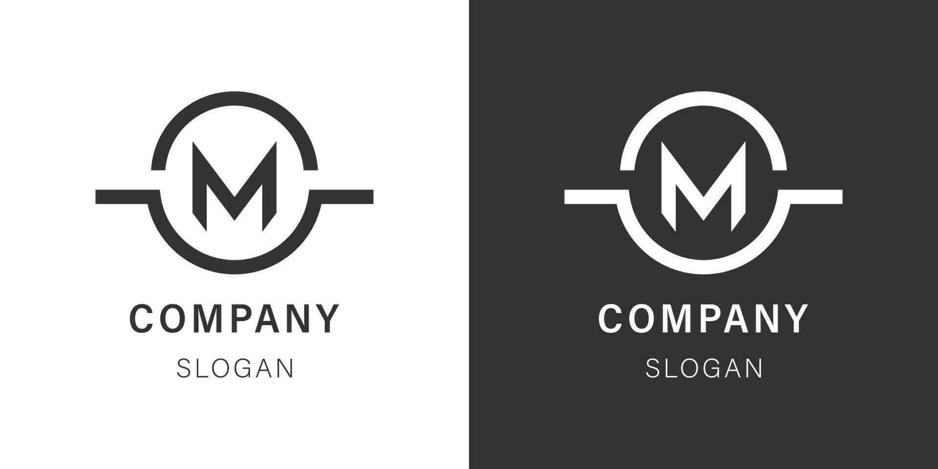 M minimal logo for business and company minimal simple elegant logo for organization M logo template. Pro vector logo.