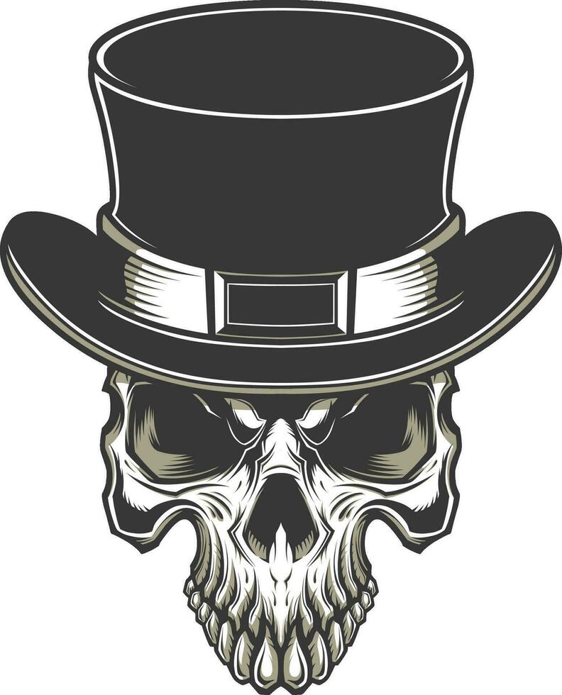 Crossbone skull hat vector illustration